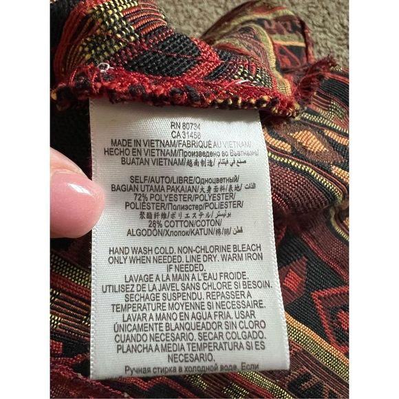 BCBGENERATION Orange Yellow Patterned Skirt - Picture 6 of 6